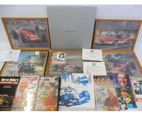 A boxed book 'McLaren' - The McLaren Technical Centre, a single volume titled '7 Scenes', a selection of Michael Turner print