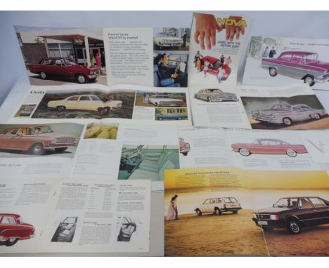 A selection of Vauxhall sales brochures including Velox and Cresta, Victor, Cresta, Velox &amp; Wyvern, Viscount etc. 