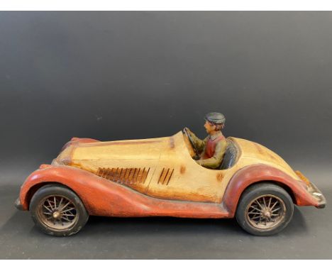A modern wooden model of a classic Morgan, 29" long. 