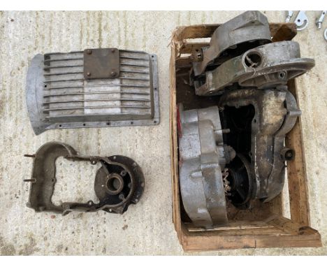 A quantity of Riley aluminium engine castings, sump etc. 