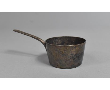 A Silver Plated Novelty Spirit Warmer in the Form of a Saucepan by Hukin and Heath 