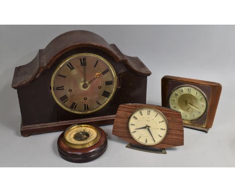 A Large Mantel Clock, Westminster Chime in Need of Full Restoration together with Two Further Vintage Mantel Clocks to includ