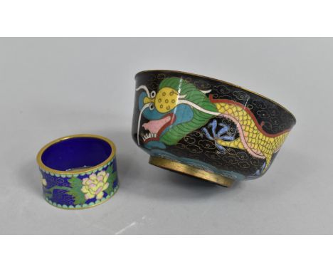 A Cloisonné Bowl and Napkin Ring 