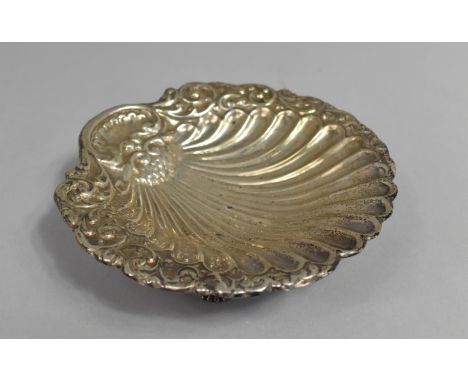 A Silver Shell Shaped Dish, Stamped 900, 13cm Diameter 