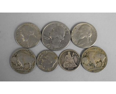 A Small Collection of American Coinage to Include 1877 Silver One Dime 