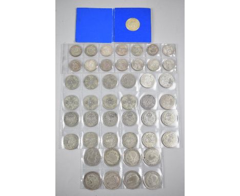 A Collection of Various British Silver Coinage to Comprise Crowns, Two Shillings, One Shillings etc 
