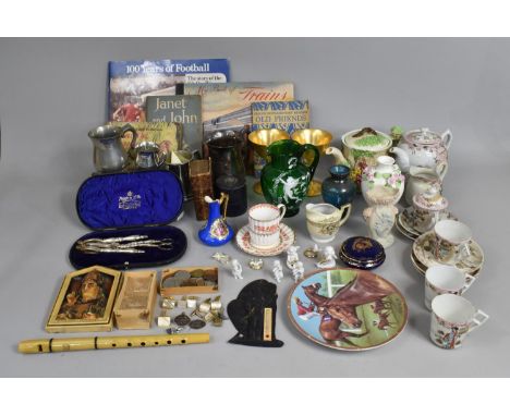 A Collection of Various Items to comprise Ceramics, Japanese Souvenir Tea Set, Copeland Spode Cup and Saucer, Vintage Medecin