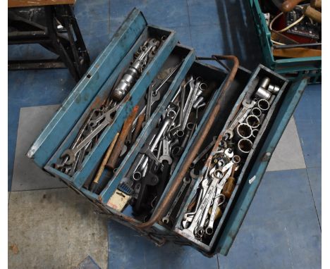 A Cantilevered Tool Box Containing Various Tools Etc 