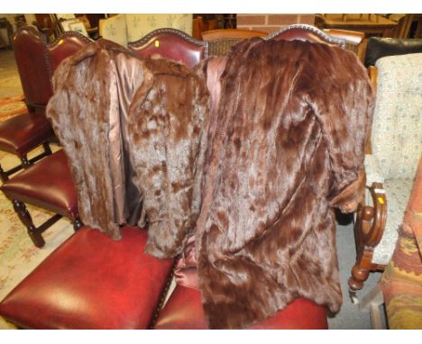 TWO LADIES VINTAGE FUR COATS 