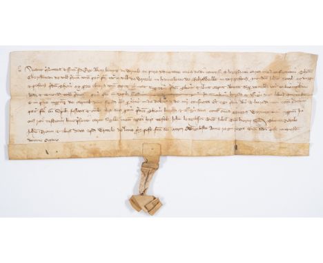 Essex.- Charter, grant by Alice Lenyng of Writtle grants to Thomas Cherchman of one piece of meadow in Writtle in the village
