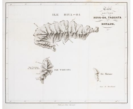 Pacific.- Vincendon-Dumoulin (Cl&eacute;ment Adrien) Iles Marquises ou Nouka-Hiva, half-title, 4 maps, of which 2 folding, [H