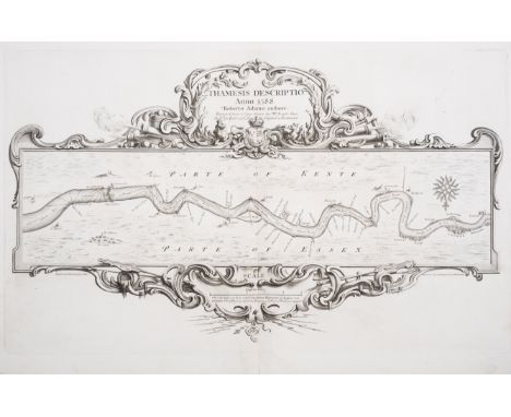 River Thames.- Pine (John) Thamesis Descriptio Anno 1588, after Robert Adams (c.1530-1595), engraving, from a copy drawn by M