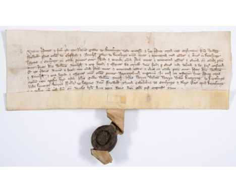 Cambridgeshire, Kirtling.- Charter, grant by William le Huet of Coulyngg [Cowlinge] to Roger Kadde de Kertlingg [Kirtling] on