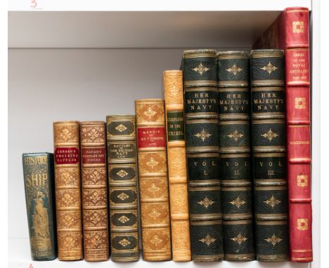 Naval &amp; Military.- Low (Lt. Charles Rathbone) Her Majesty's Navy, 3 vol., half-titles, chromolithographed portraits, addi