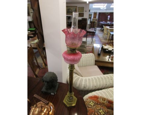 Tall Victorian paraffin lamp