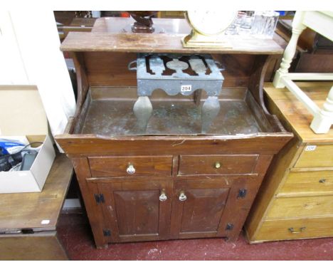 Unusual pine cabinet with planter top