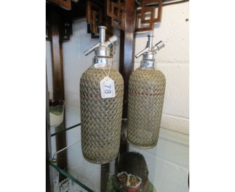 Pair of vintage soda syphons