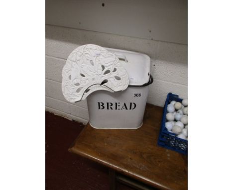 Enamel bread bin & kitchenalia