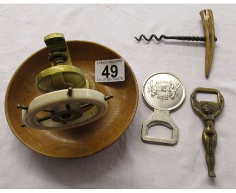 Nut cracker, corkscrew etc