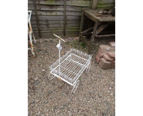 Decorative garden trolley planter