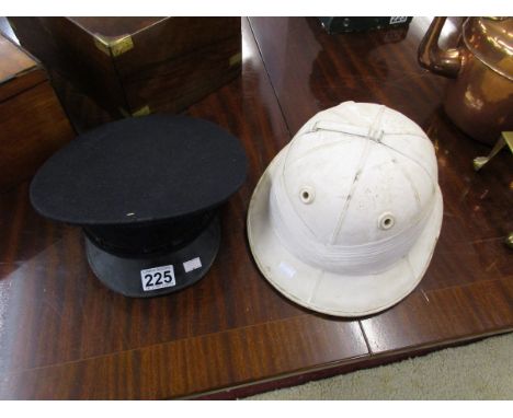 Bus driver's cap & safari pith helmet