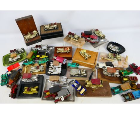Matchbox Models of Yesteryear - An unboxed collection of playworn Matchbox MOY which includes some chrome plated ashtrays and