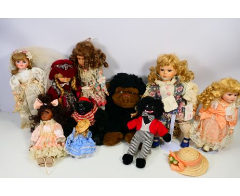 Leonardo Dolls - Soft Toys - A collection of dolls and soft toys including several Leonardo Collector dolls.  The items have 