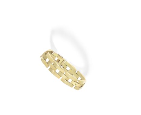 Cartier: Escalier Bracelet, circa 1940Designed as a series of polished gold links, signed Cartier Paris, numbered 3461, Frenc
