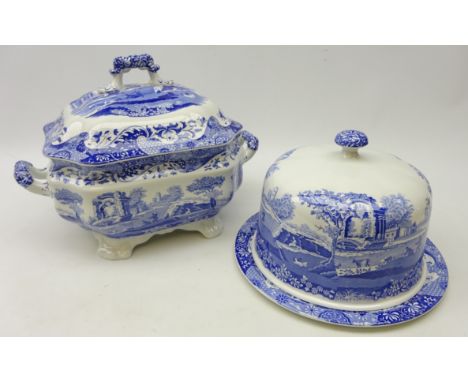 Large Spode 'Italian' soup tureen and cover, L33cm and cheese dome, D28cm (2)   Condition Report  Both in excellent condition