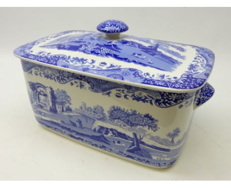 Spode 'Italian' rectangular bread bin and cover, L41cm x H25cm   Condition Report  Excellent condition.  Click here for furth