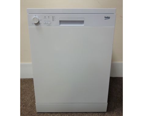 Beko DFC05R10W white finish freestanding dishwasher, W60cm, H84cm, D60cm (This item is PAT tested - 5 day warranty from date 