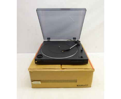 Aiwa 'PX-E800' record player in original packaging    Condition Report   Click here for further images, condition, auction ti