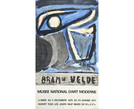 Bram van Velde (Dutch 1895-1981) Oeuvre Graphic Exhibition Poster, the National Museum of Modern Art Paris, 2nd December 1970
