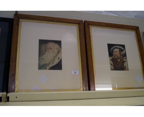Two watercolours possibly E. G Court, the first example depicting Henry VIII.