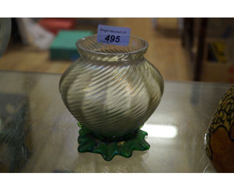 A Loetz style Art Glass vase.