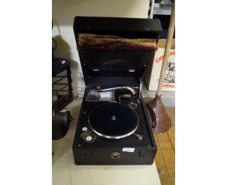 A vintage Decca gramophone.