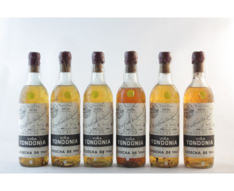 Rioja Gran Reserva, Viña Tondonia Blanco 1964 R. Lopez de Heredia(1 high, 3 high mid, 1 mid, 1 low mid shoulder with deeper c