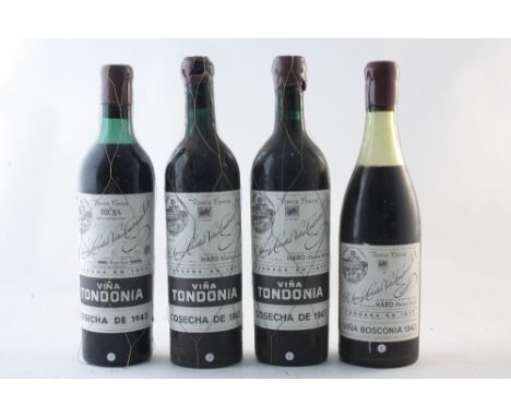 Rioja Gran Reserva, Vina Bosconia 1942 (1)R. Lopez de Heredia(u. 5cms; lightly bin-soiled label; US import back label)Rioja G