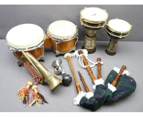 BONGO DRUMS, BUGLE ETC
