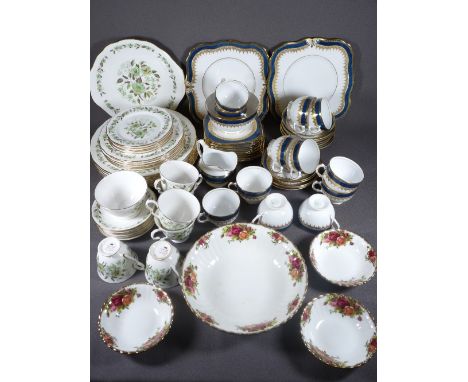 TUSCAN TEA SERVICE, approximately 40 pieces, part Colclough dinner and tea service and a small quantity of Old Country Roses