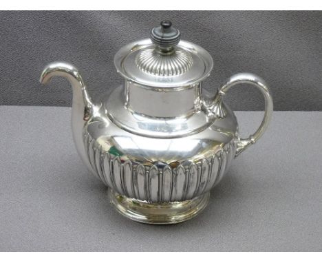 VICTORIAN ROYLES PATENT SELF POURING TEAPOT by James Dickson, Sheffield No 6327, dated 1886, 21.5cms H, 24cms across