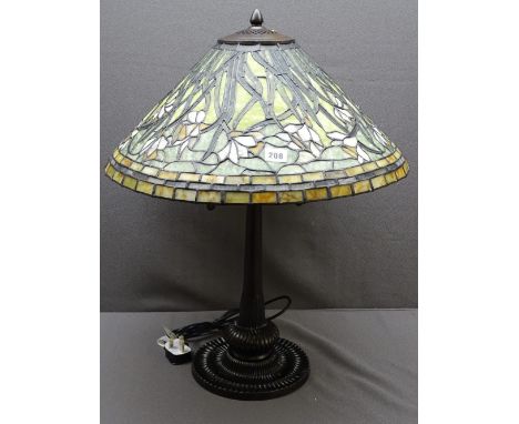 TIFFANY STYLE MODERN TABLE LAMP &amp; SHADE, 67cms approx H E/T