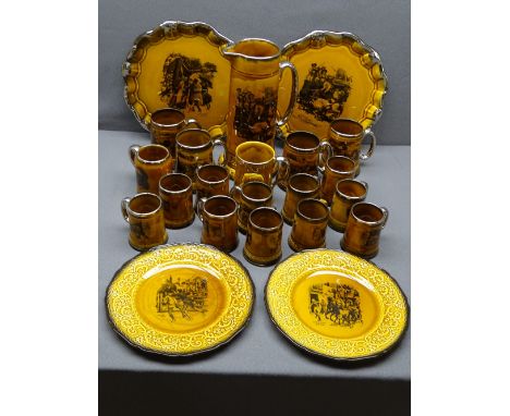 RIDGWAYS POTTERY SERIESWARE COLLECTION - 'Coaching Days and Coaching Ways' printed scenes by MacMillan and Co Ltd including a