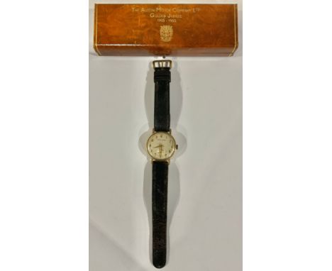 A 9ct gold vintage Smiths astral wristwatch, original box 