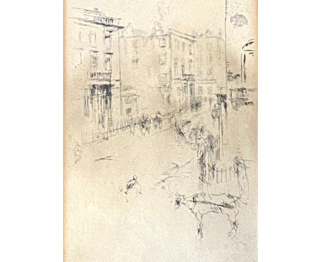 James Abbott McNeill Whistler (1834-1903), 'Alderney Street', framed and glazed etching , Gazette des Beaux Arts to border, 1