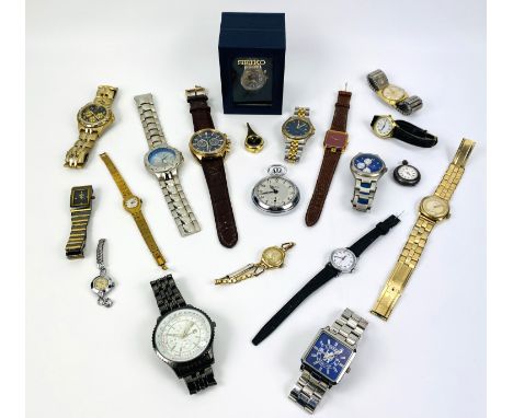 A collection of various vintage and fashion watches to include, Timex, Citizen, Sekonda, Avia, Seiko. Estimate £30-50.