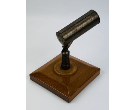 Tannoy brass cylinder vintage microphone, as used in the Houses of Parliament. Estimate: £30-50