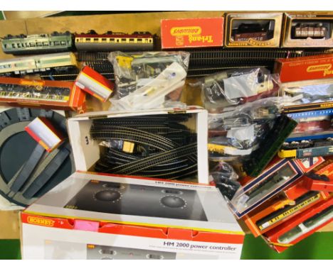 A large collection of various Hornby 00 gauge,Triang, Bachmann, Lima,etc, locomotives, carriages, track and various accessori