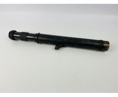 An early 20th century Ottway &amp; Co London gun sighting telescope, serial number 2266, dated 1901, 51cms long. Estimate £20