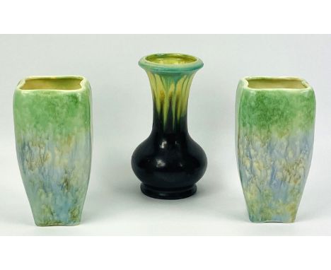 A pair of Sylvac vases with impressed marks to the underneath, model number 2896, 8cms wide x 8cms deep x 16cms high; togethe